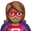 woman superhero: medium skin tone on Apple