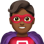 man superhero: medium-dark skin tone on Apple
