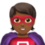 superhero: medium-dark skin tone on Apple