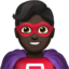 man superhero: dark skin tone on Apple