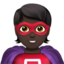 superhero: dark skin tone on Apple