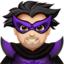 man supervillain: light skin tone on Apple