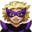 woman supervillain: medium-light skin tone on Apple