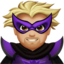 man supervillain: medium-light skin tone on Apple
