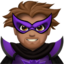 man supervillain: medium skin tone on Apple