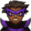 man supervillain: medium-dark skin tone on Apple