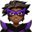 supervillain: medium-dark skin tone on Apple