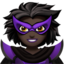 woman supervillain: dark skin tone on Apple
