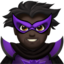 man supervillain: dark skin tone on Apple