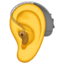 ear with hearing aid on Apple