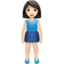 woman standing: light skin tone on Apple