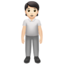person standing: light skin tone on Apple