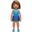 woman standing: medium skin tone on Apple