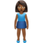 woman standing: medium-dark skin tone on Apple