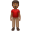 man standing: medium-dark skin tone on Apple