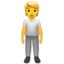 person standing on Apple