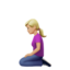 woman kneeling: medium-light skin tone on Apple