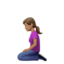 woman kneeling: medium skin tone on Apple