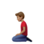 man kneeling: medium skin tone on Apple