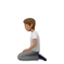 person kneeling: medium skin tone on Apple