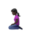 woman kneeling: dark skin tone on Apple