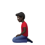 man kneeling: dark skin tone on Apple