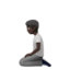 person kneeling: dark skin tone on Apple