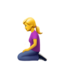 woman kneeling on Apple