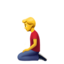 man kneeling on Apple
