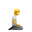 person kneeling facing right on Apple