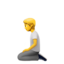 person kneeling on Apple