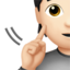 deaf person: light skin tone on Apple