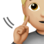 deaf person: medium-light skin tone on Apple