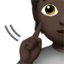 deaf person: dark skin tone on Apple