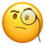 face with monocle on Apple
