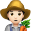 farmer: light skin tone on Apple