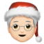 Mx Claus: light skin tone on Apple