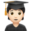 student: light skin tone on Apple