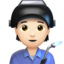 factory worker: light skin tone on Apple