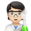 scientist: light skin tone on Apple