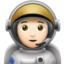 astronaut: light skin tone on Apple
