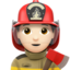 firefighter: light skin tone on Apple