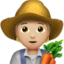 farmer: medium-light skin tone on Apple