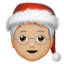 Mx Claus: medium-light skin tone on Apple