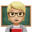 teacher: medium-light skin tone on Apple