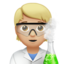 scientist: medium-light skin tone on Apple