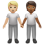 people holding hands: medium-light skin tone, medium-dark skin tone on Apple
