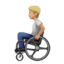 person in manual wheelchair: medium-light skin tone on Apple