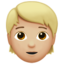person: medium-light skin tone on Apple