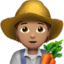 farmer: medium skin tone on Apple